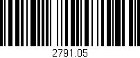 Código de barras (EAN, GTIN, SKU, ISBN): '2791.05'