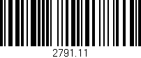 Código de barras (EAN, GTIN, SKU, ISBN): '2791.11'