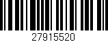 Código de barras (EAN, GTIN, SKU, ISBN): '27915520'