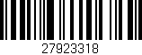 Código de barras (EAN, GTIN, SKU, ISBN): '27923318'