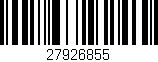 Código de barras (EAN, GTIN, SKU, ISBN): '27926855'