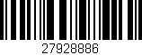 Código de barras (EAN, GTIN, SKU, ISBN): '27928886'