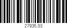 Código de barras (EAN, GTIN, SKU, ISBN): '27935.03'