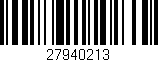 Código de barras (EAN, GTIN, SKU, ISBN): '27940213'