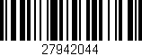 Código de barras (EAN, GTIN, SKU, ISBN): '27942044'