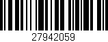 Código de barras (EAN, GTIN, SKU, ISBN): '27942059'