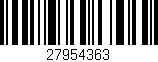 Código de barras (EAN, GTIN, SKU, ISBN): '27954363'