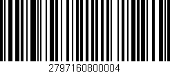 Código de barras (EAN, GTIN, SKU, ISBN): '2797160800004'