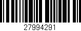 Código de barras (EAN, GTIN, SKU, ISBN): '27994291'