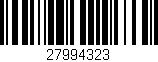 Código de barras (EAN, GTIN, SKU, ISBN): '27994323'