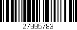 Código de barras (EAN, GTIN, SKU, ISBN): '27995783'