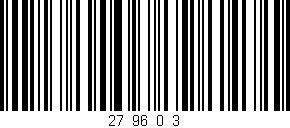 Código de barras (EAN, GTIN, SKU, ISBN): '27_96_0_3'