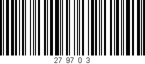 Código de barras (EAN, GTIN, SKU, ISBN): '27_97_0_3'