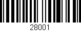Código de barras (EAN, GTIN, SKU, ISBN): '28001'