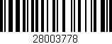 Código de barras (EAN, GTIN, SKU, ISBN): '28003778'