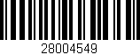 Código de barras (EAN, GTIN, SKU, ISBN): '28004549'