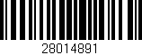 Código de barras (EAN, GTIN, SKU, ISBN): '28014891'
