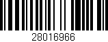 Código de barras (EAN, GTIN, SKU, ISBN): '28016966'