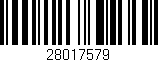 Código de barras (EAN, GTIN, SKU, ISBN): '28017579'