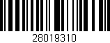 Código de barras (EAN, GTIN, SKU, ISBN): '28019310'