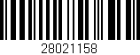 Código de barras (EAN, GTIN, SKU, ISBN): '28021158'
