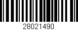 Código de barras (EAN, GTIN, SKU, ISBN): '28021490'