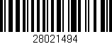 Código de barras (EAN, GTIN, SKU, ISBN): '28021494'