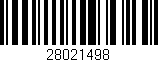 Código de barras (EAN, GTIN, SKU, ISBN): '28021498'