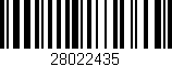 Código de barras (EAN, GTIN, SKU, ISBN): '28022435'