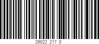 Código de barras (EAN, GTIN, SKU, ISBN): '28022_217_0_'