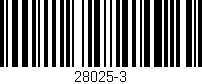 Código de barras (EAN, GTIN, SKU, ISBN): '28025-3'