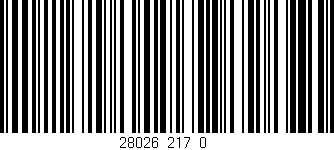 Código de barras (EAN, GTIN, SKU, ISBN): '28026_217_0_'