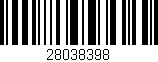 Código de barras (EAN, GTIN, SKU, ISBN): '28038398'