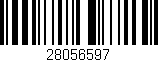 Código de barras (EAN, GTIN, SKU, ISBN): '28056597'