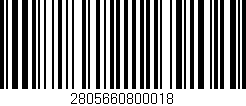 Código de barras (EAN, GTIN, SKU, ISBN): '2805660800018'