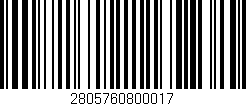 Código de barras (EAN, GTIN, SKU, ISBN): '2805760800017'