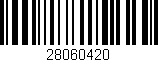 Código de barras (EAN, GTIN, SKU, ISBN): '28060420'