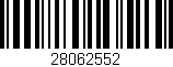Código de barras (EAN, GTIN, SKU, ISBN): '28062552'