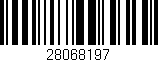 Código de barras (EAN, GTIN, SKU, ISBN): '28068197'