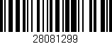 Código de barras (EAN, GTIN, SKU, ISBN): '28081299'