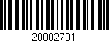 Código de barras (EAN, GTIN, SKU, ISBN): '28082701'