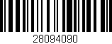 Código de barras (EAN, GTIN, SKU, ISBN): '28094090'