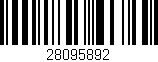 Código de barras (EAN, GTIN, SKU, ISBN): '28095892'
