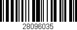Código de barras (EAN, GTIN, SKU, ISBN): '28096035'
