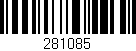 Código de barras (EAN, GTIN, SKU, ISBN): '281085'