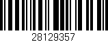 Código de barras (EAN, GTIN, SKU, ISBN): '28129357'
