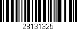 Código de barras (EAN, GTIN, SKU, ISBN): '28131325'