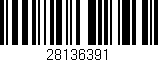 Código de barras (EAN, GTIN, SKU, ISBN): '28136391'