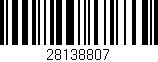 Código de barras (EAN, GTIN, SKU, ISBN): '28138807'