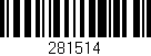 Código de barras (EAN, GTIN, SKU, ISBN): '281514'